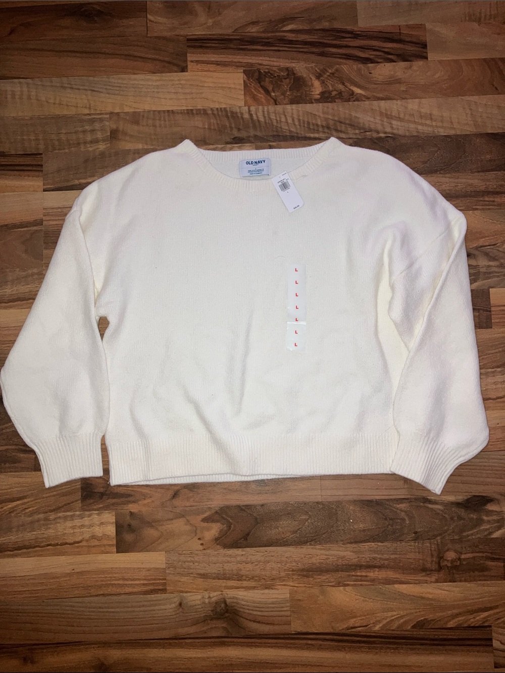 Old Navy So soft cream sea salt drop shoulder sweater Sz L
